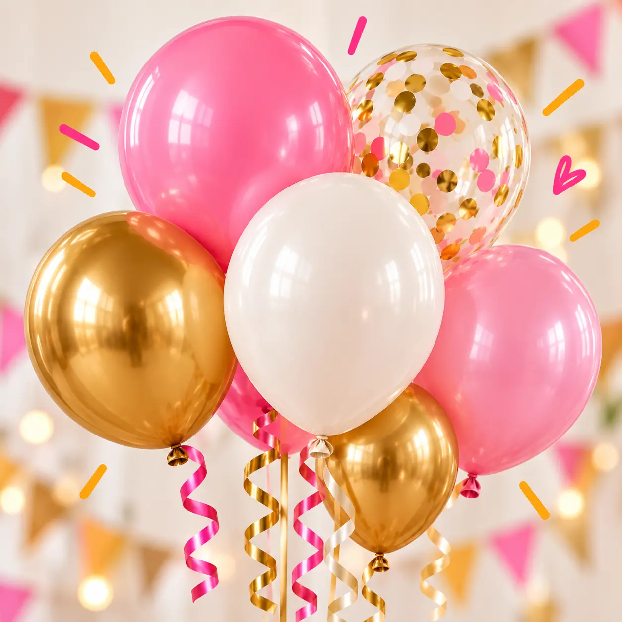 Real balloon display created from the My Party Box design